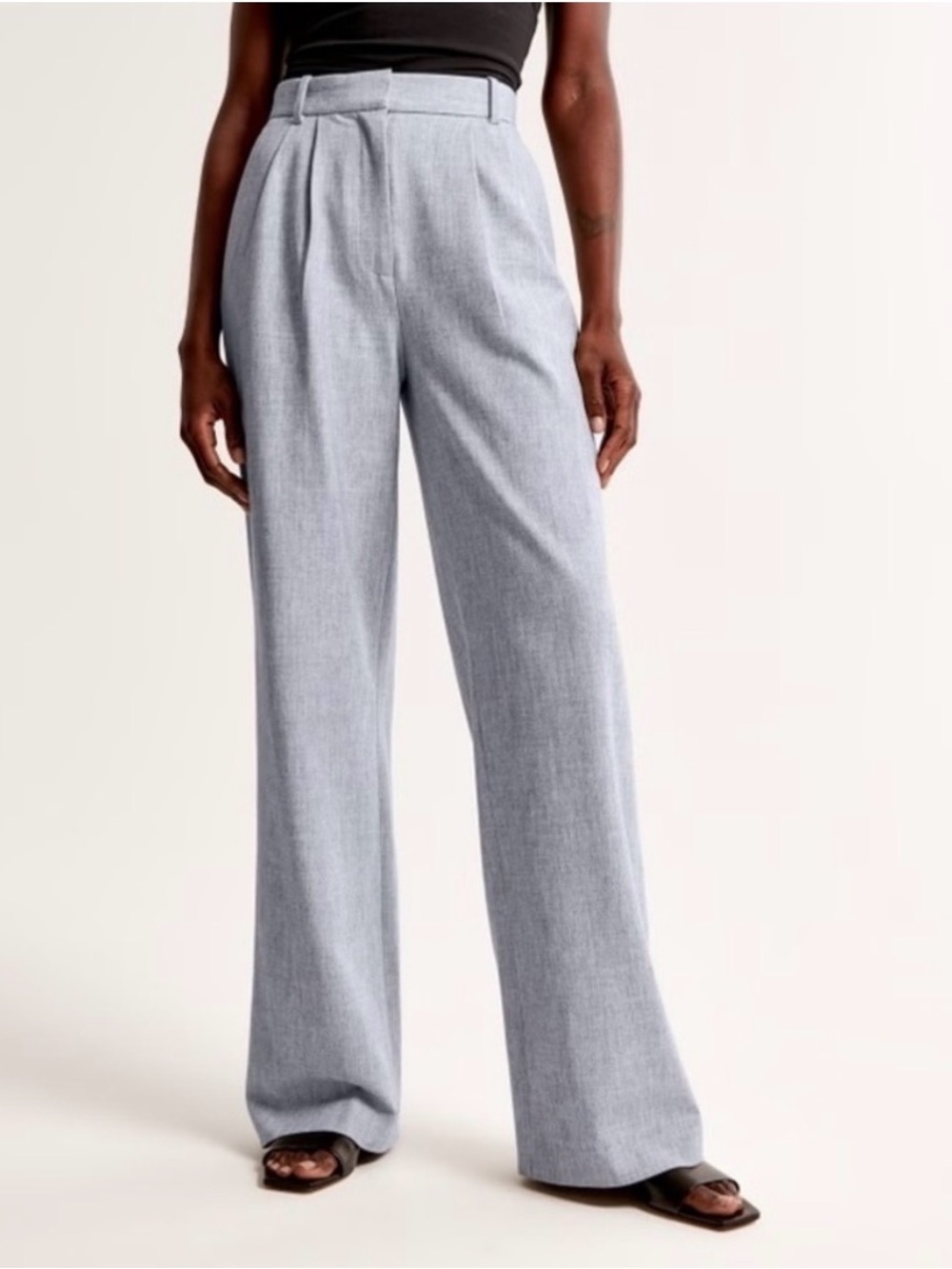 Abercrombie & Fitch Gray Sloane High Tailored Wide Leg Pants 28/6